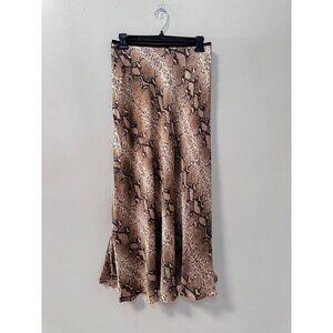 MNG Snake print a line skirt size small excellent pre owned condition